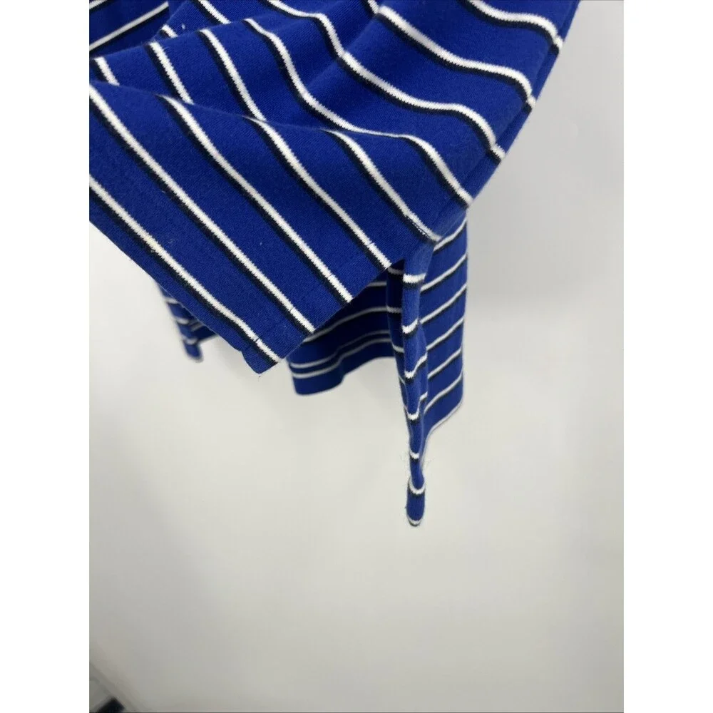 Polo Ralph Lauren Custom Fit Shirt Mens Sz L Blue Striped Short Sleeve Pony